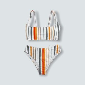 SHEIN Woman's Striped High Cut Bikini